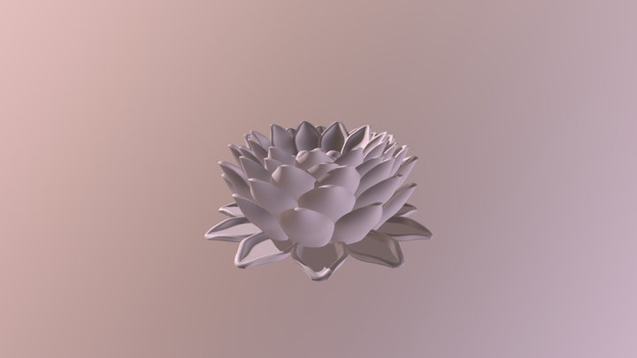 Dahlia-inspired-flower-by-rose 3D Model