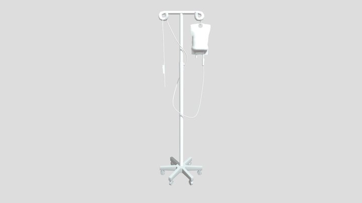 Iv drip stand 3D Model