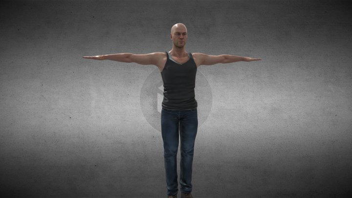 Male Character High Quality with expressions 3D Model