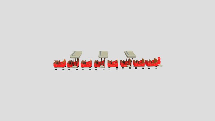 Barnstormer Ride Vehicle WDW 3D Model