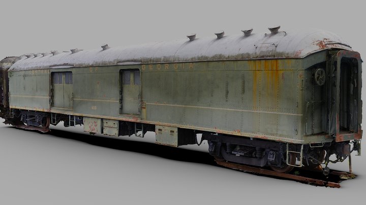 Central of Georgia Baggage Car (Free Raw Scan) – Gratis 3D-model STL