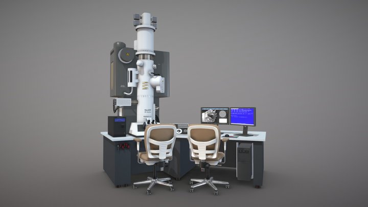 RoschVault Electron Microscope PBR game ready. 3D Model