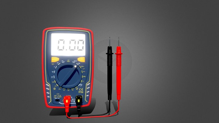 Multimeter Final Color 3D Model