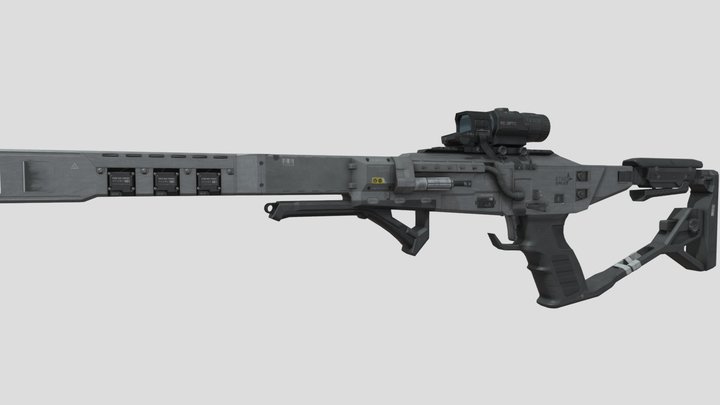 GameReady / Sci-fi Energy Rifle 3D Model