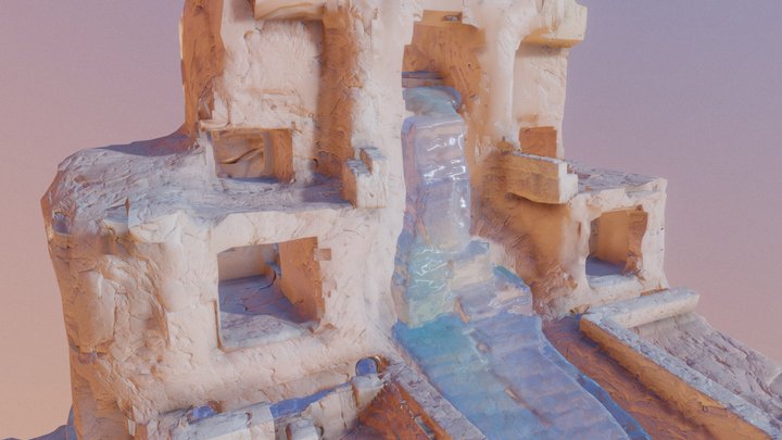 Adobe Waterfall - Blender 3D Model