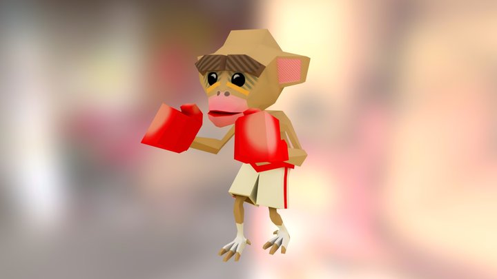 boxing monkey 3D Model