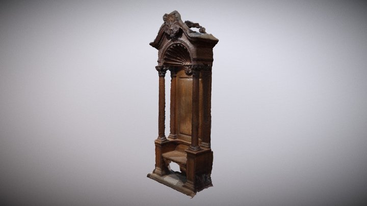 Wooden Seat 3D Model