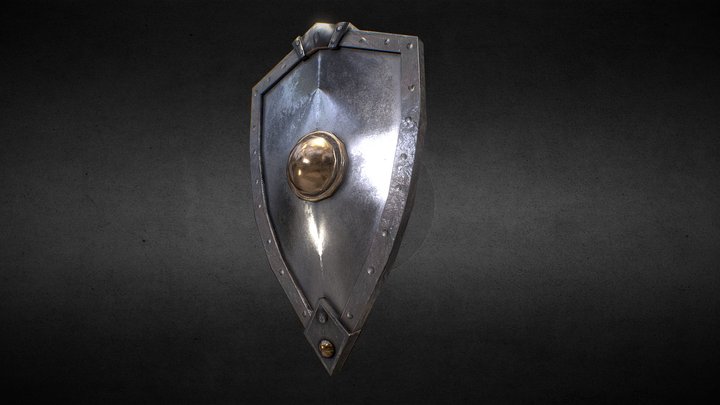 Medieval Fantasy Shield 3D Model
