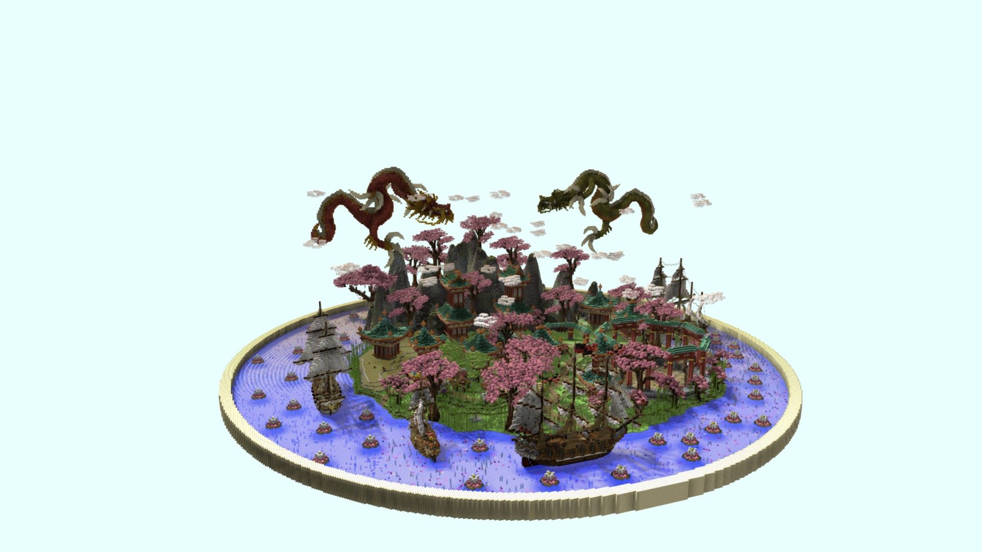 SkyBlock - Oriental Spawn Map 250x250 v0.1 - 3D model by requlogia ...