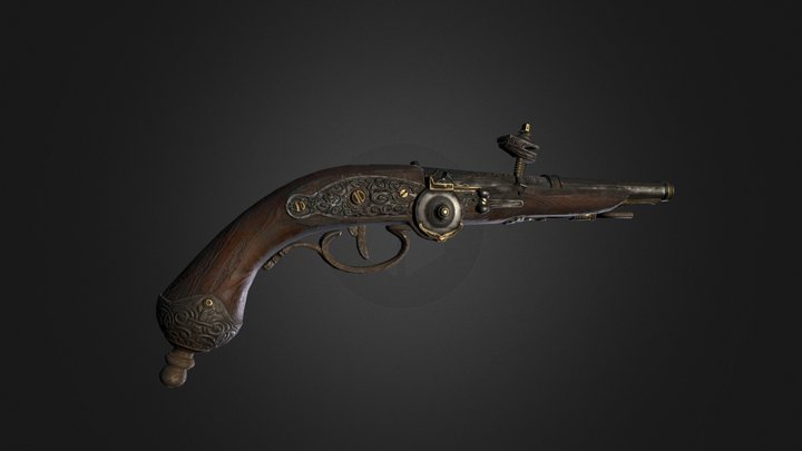 Old Pistol 3D Model