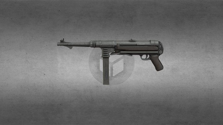 MP40 WWII 3D Model