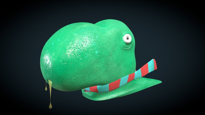 Mr. Bogey - Alien Snail Animation 3D Model