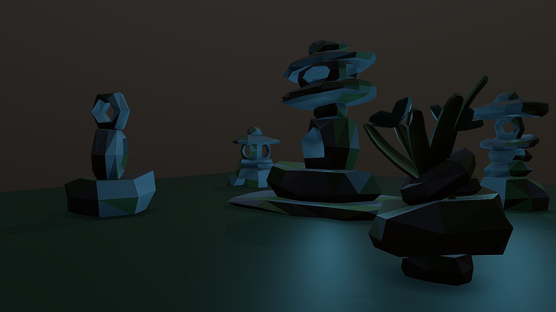 Low poly Shrines