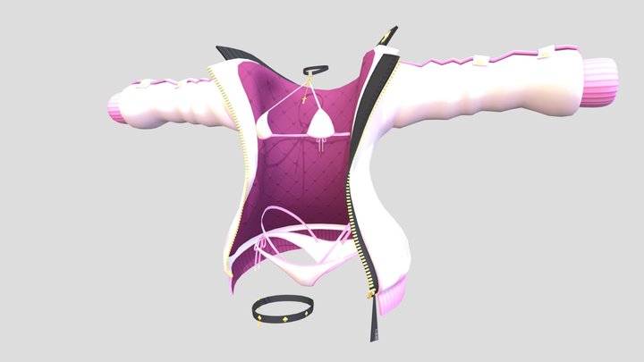 Star Bikini Jacket 3D Model