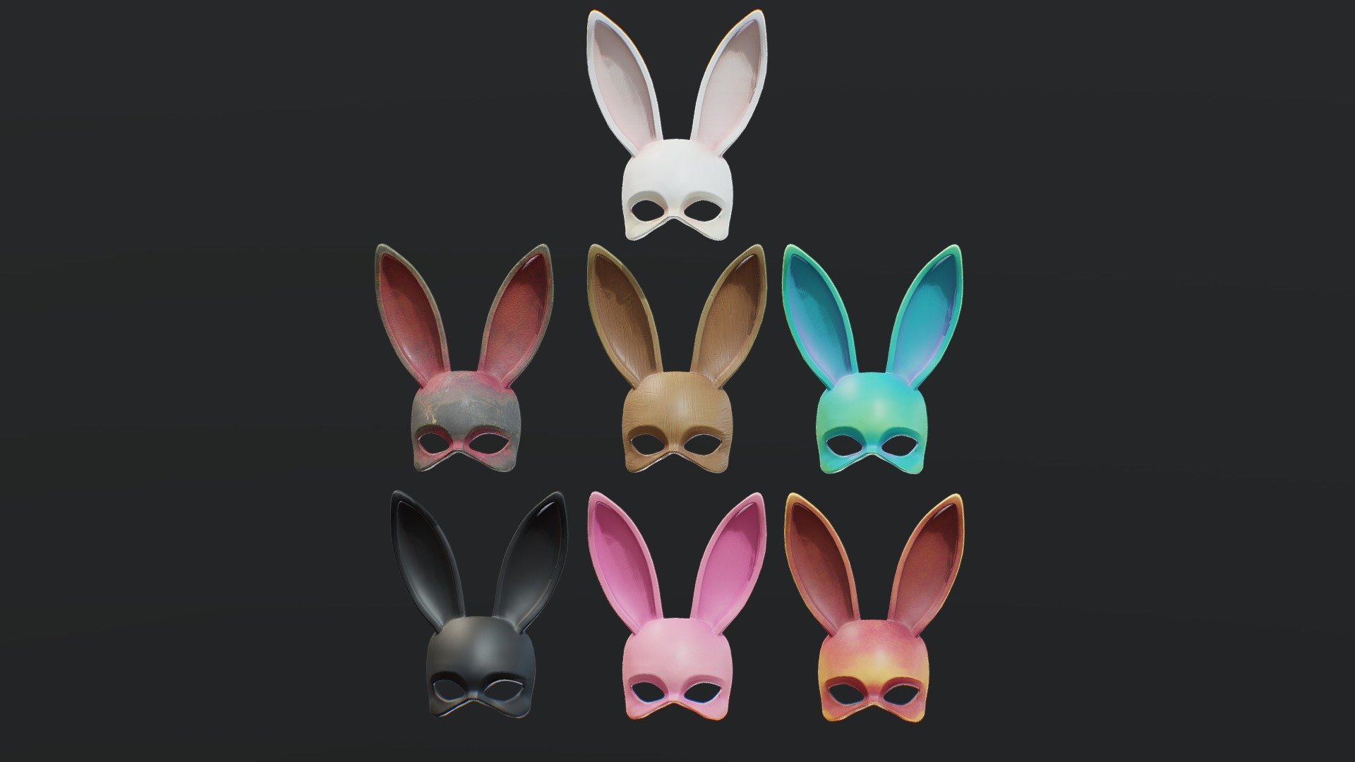 Rabbit Mask Pack Buy Royalty Free 3D model by zames1992 [b515450