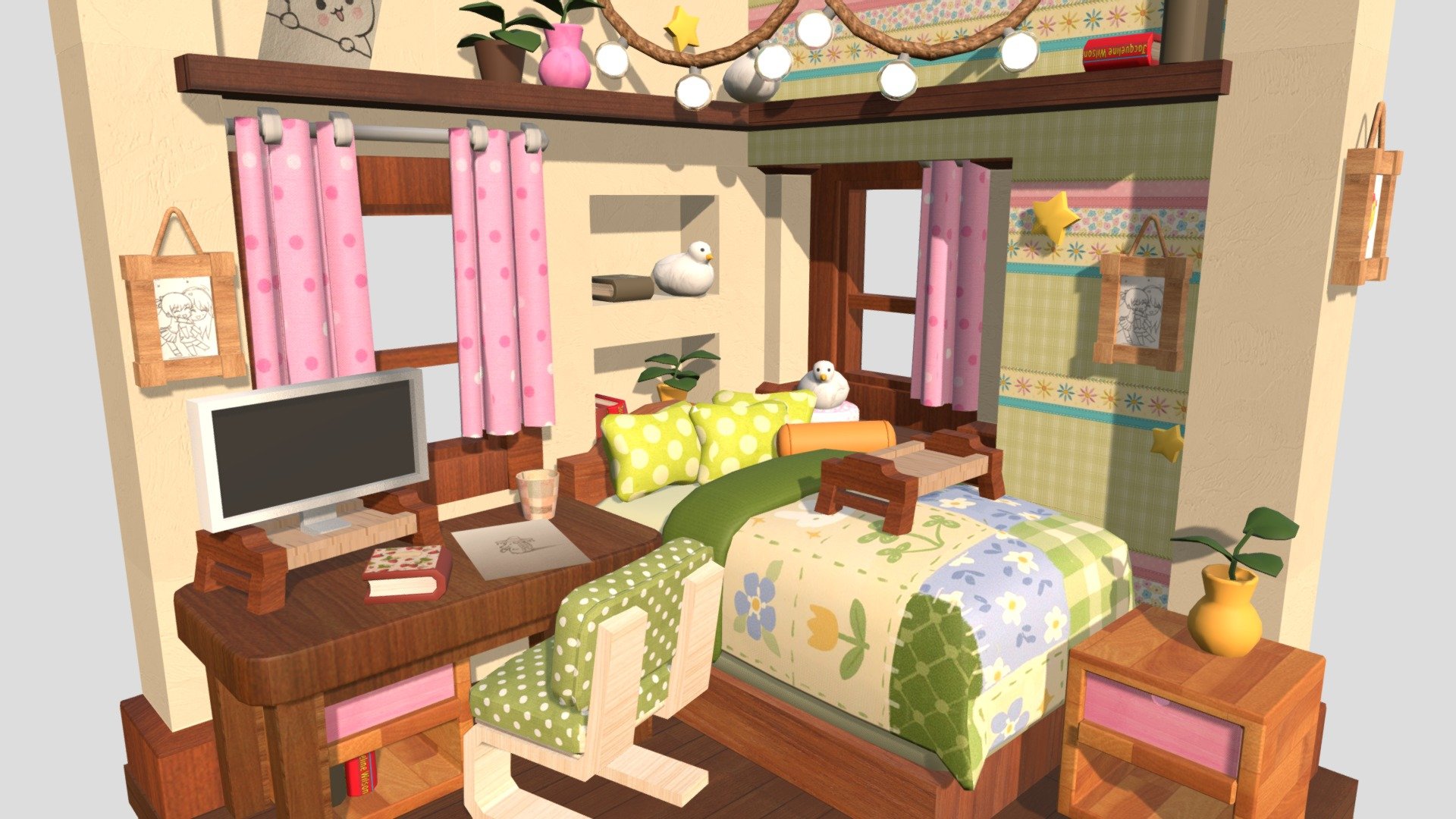 3D Room - 3D model by ErinLau [b516ff1] - Sketchfab