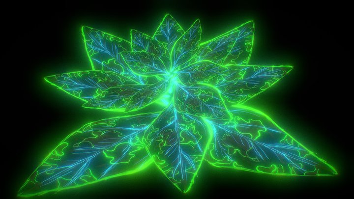 Glowing Nerve Plant 3D Model