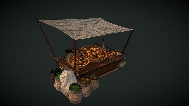 Fruit Stand 3D Model