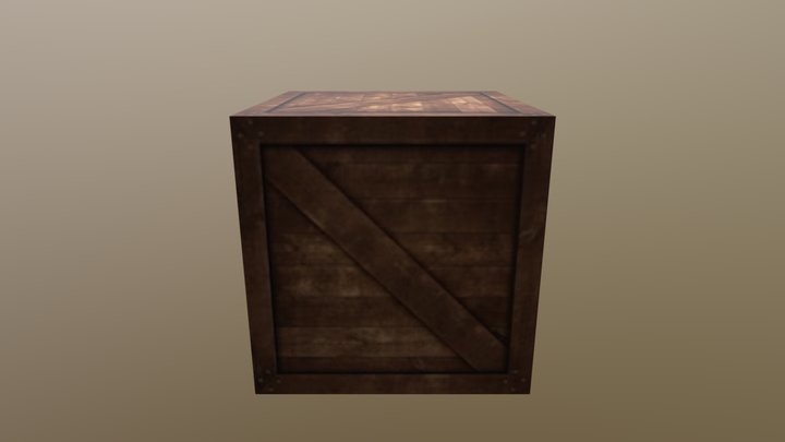 Wooden Box 3D Model