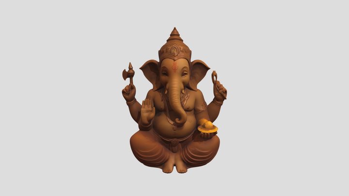 Ganesha deity statue 3D Model