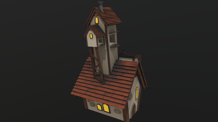 Cartoon House 3D Model