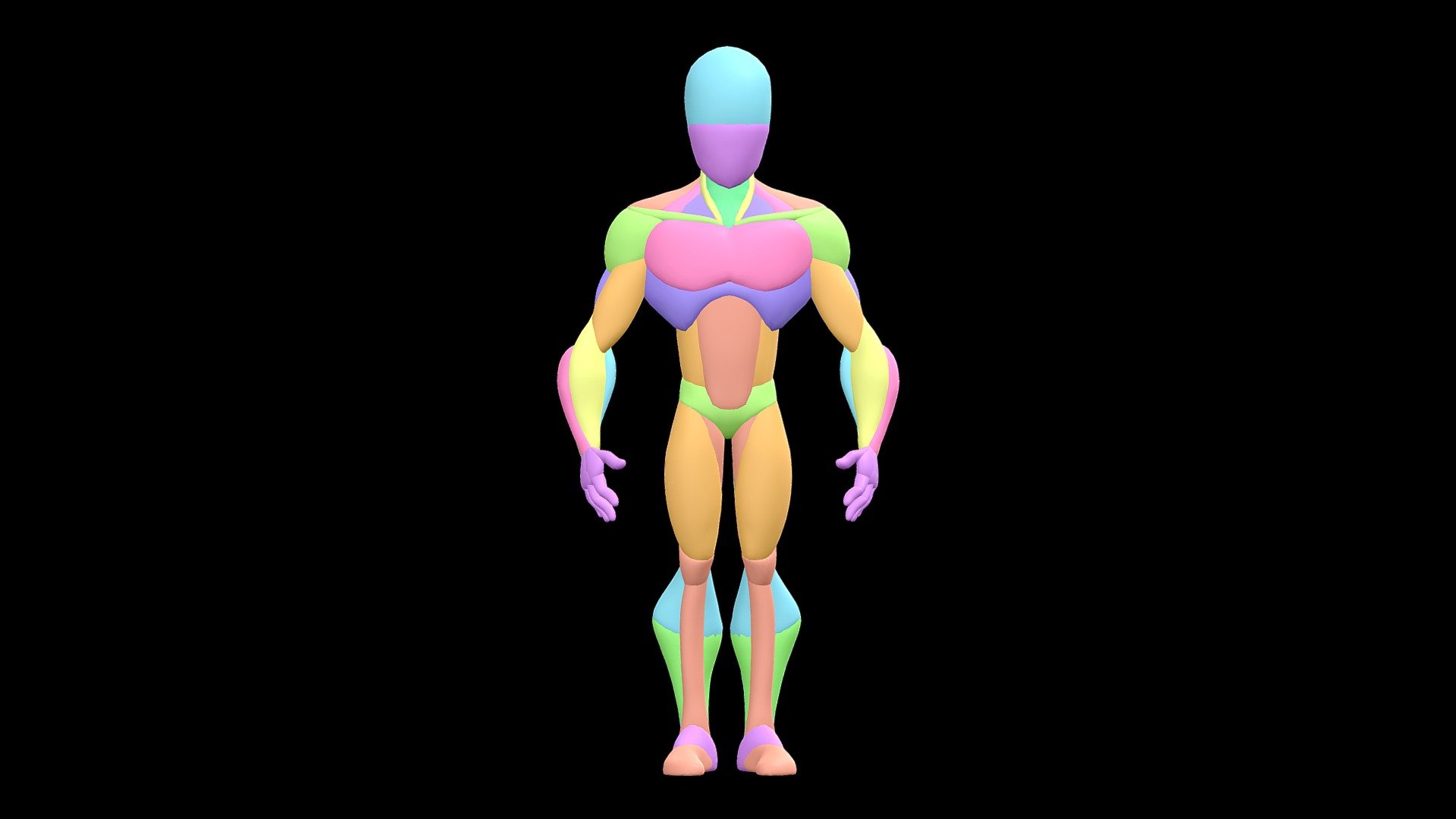Stylized Muscles Male - Download Free 3D model by yemremrgl [b51e90b ...