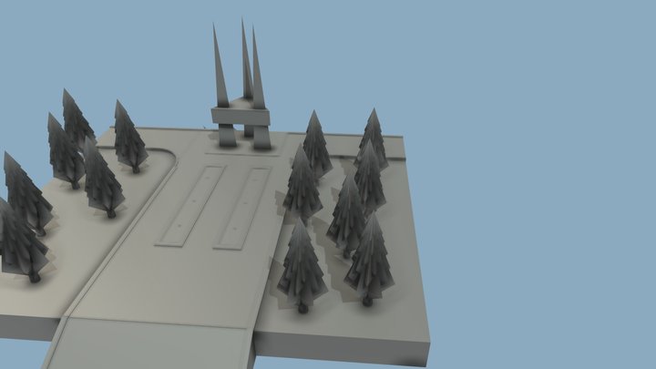 Площадь Победы (Витебск) 3D Model