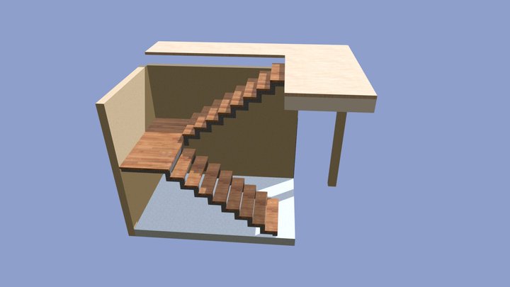 Лестница "П", д.Ройка 3D Model