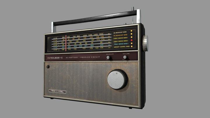 Old Radio Patrolman6 3D Model