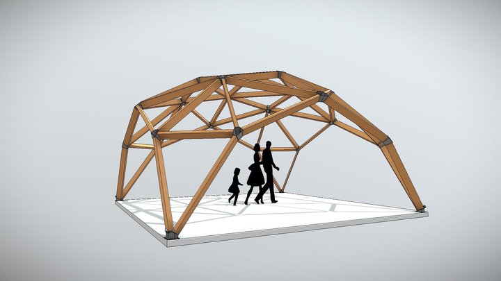 Квадрокупол из бруса 3D Model