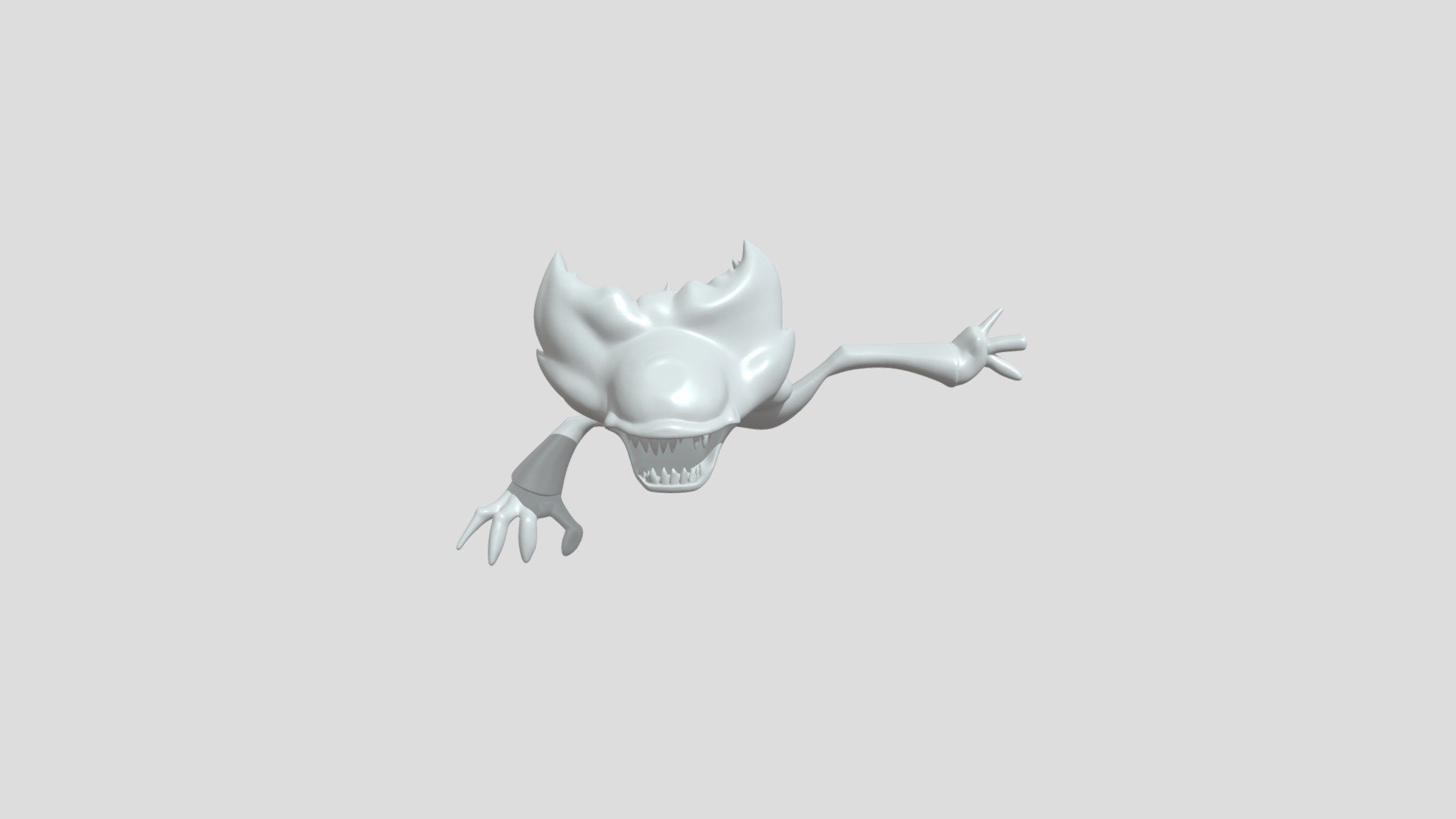 Purple multi-eyed monster with claws - Download Free 3D model by ...