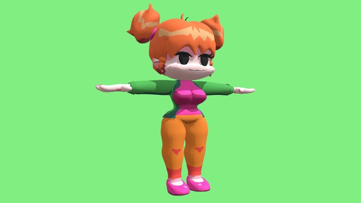 D-Side Girlfriend 3D Model