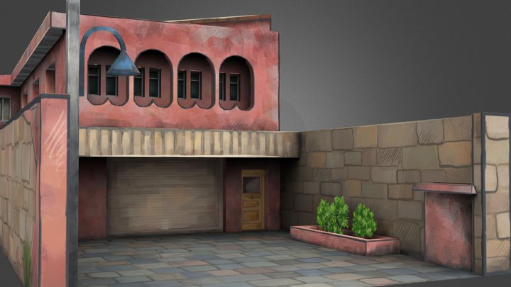 House+garage 3D Model