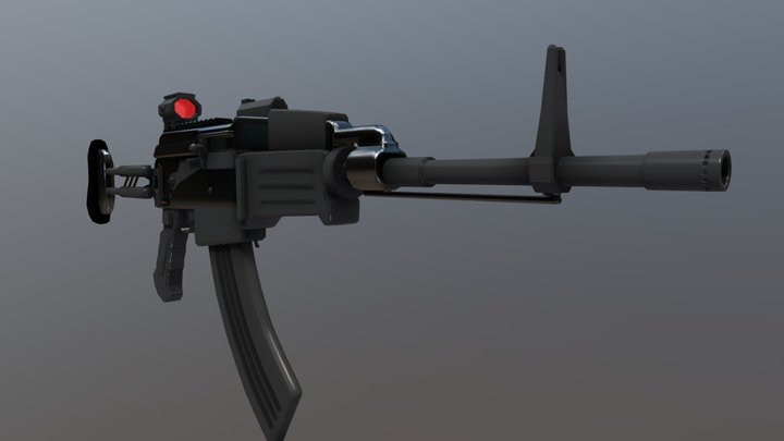 AK with bs custom kit i made up. 3D Model