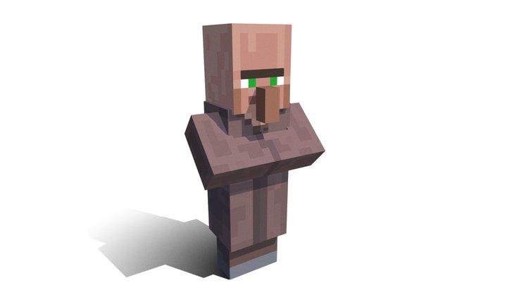 Minecraft Villager (Animatable) 3D Model