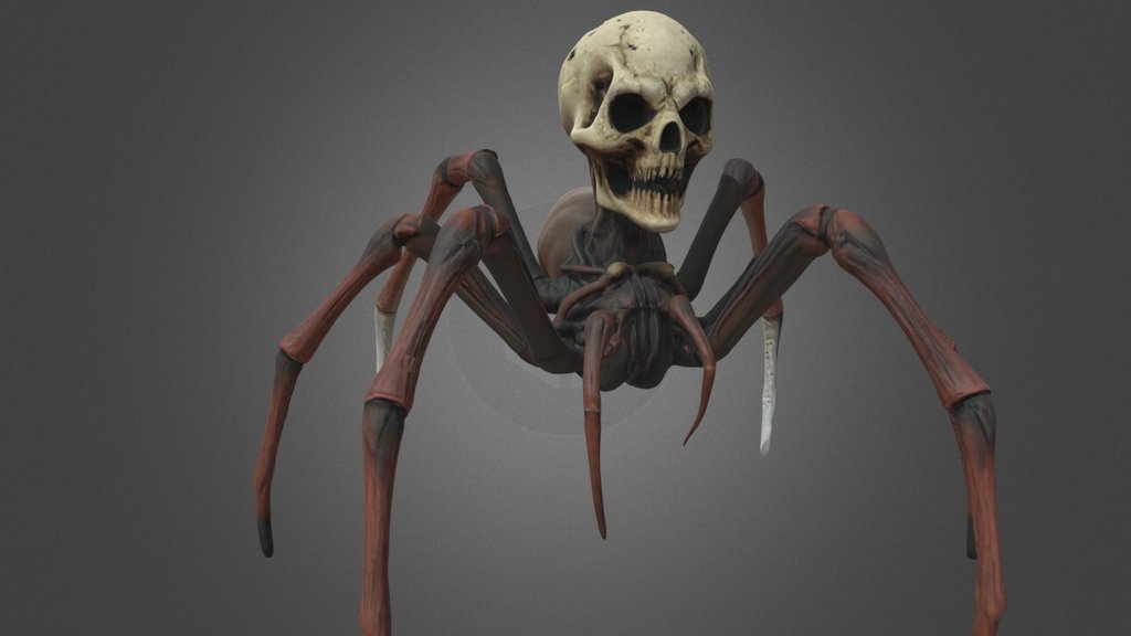 Less Poly Boney Dark Spider Demon Evil Faceless