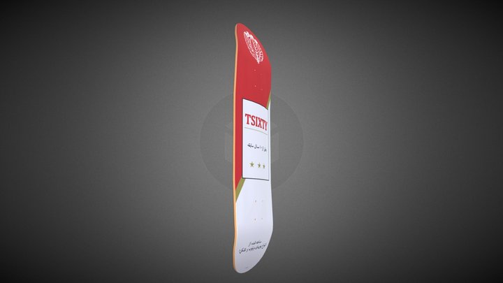 Bahman Skateboard Deck by TSIXTY 3D Model