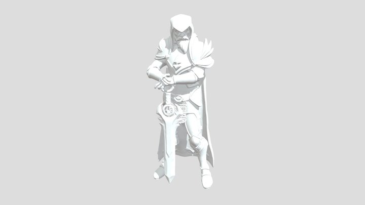 Cheese Swordsman, 2h sword, RuneScape, guthix, 3D Model