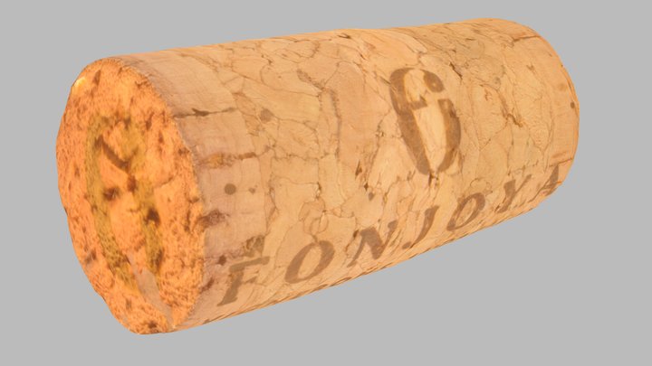 Cork stopper - wine bottle - low poly 3D Model