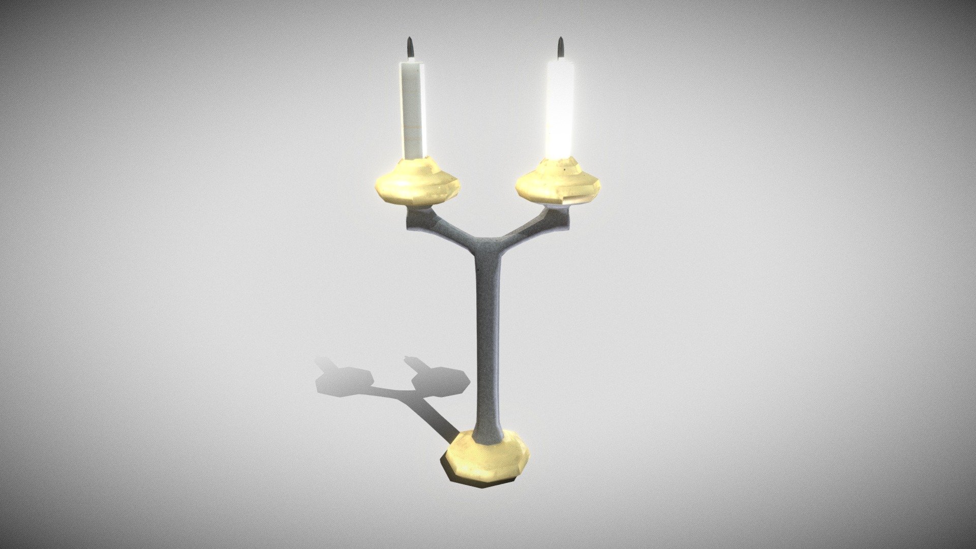Low Poly Old Candle Holder
