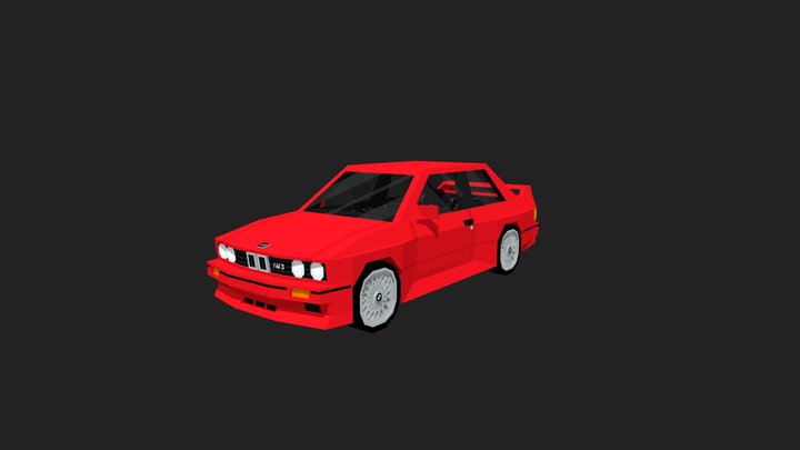 Low Poly BMW M3 E30 (Craftspeed) 3D Model