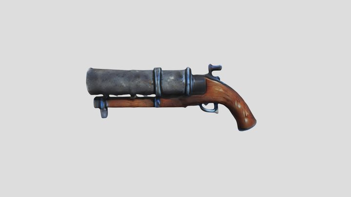 Homemade pipe gun 3D Model