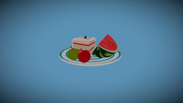 Food Plate 3D Model
