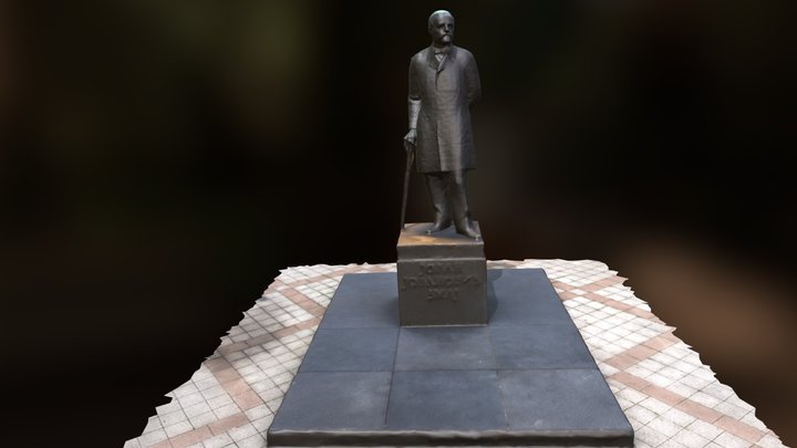 Zmaj Jovin spomenik u Novom Sadu 3D Model