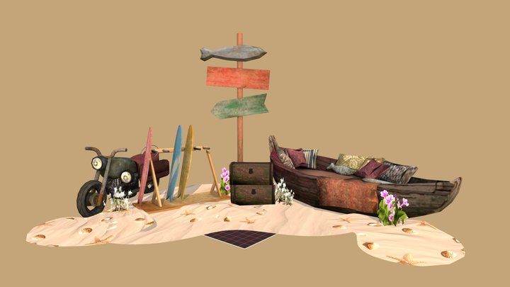 DAE 5 Finished props - By the Ocean 3D Model