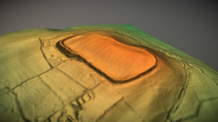 Dinedor Camp, Herefordshire (UK) – Free 3D Model STL
