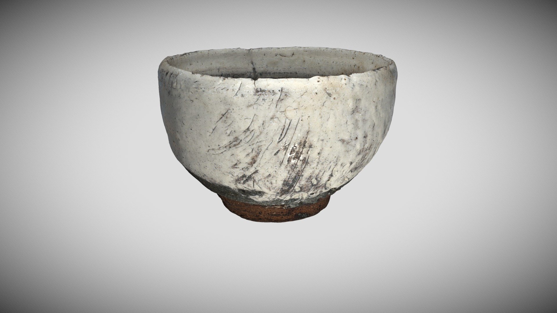 粉引茶碗　銘　ふじの高根 — Sketchfab embed 3D viewer