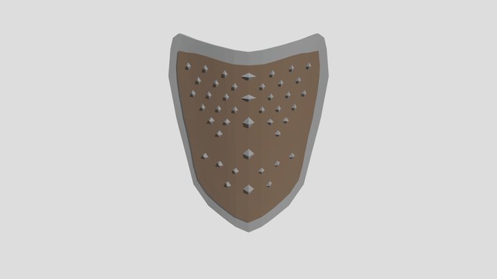 Low Poly Shield 3D Model