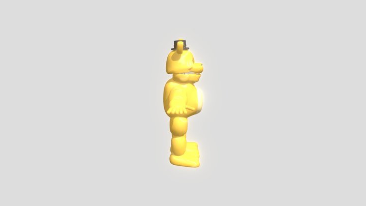yellow bear 3d model but with texture