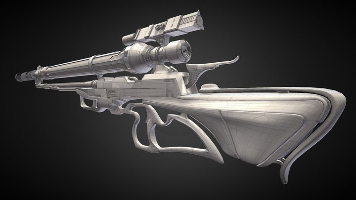 Sniper Rifle Of The Future 3D Model